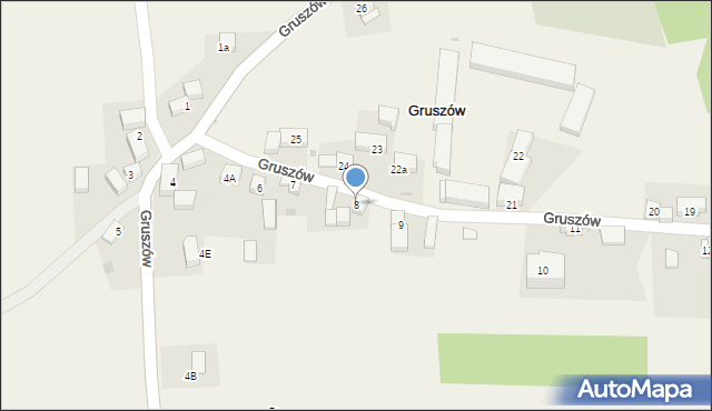 Gruszów, Gruszów, 8, mapa Gruszów