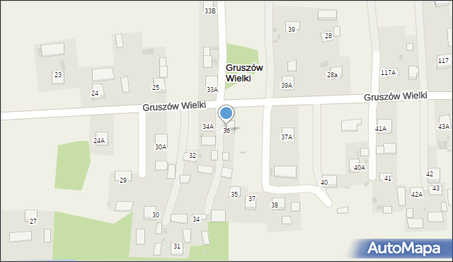 Gruszów Wielki, Gruszów Wielki, 36, mapa Gruszów Wielki