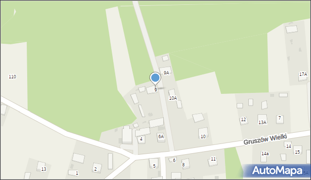 Gruszów Wielki, Gruszów Wielki, 9, mapa Gruszów Wielki