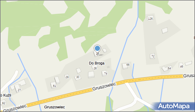 Gruszowiec, Gruszowiec, 29a, mapa Gruszowiec