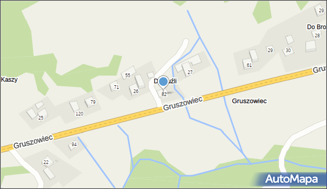 Gruszowiec, Gruszowiec, 82, mapa Gruszowiec