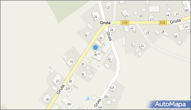 Gruta, Gruta, 31, mapa Gruta