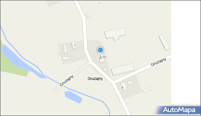 Grużajny, Grużajny, 10, mapa Grużajny