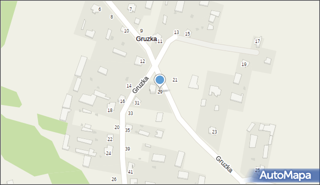 Gruzka, Gruzka, 29, mapa Gruzka