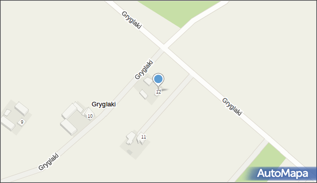 Gryglaki, Gryglaki, 12, mapa Gryglaki