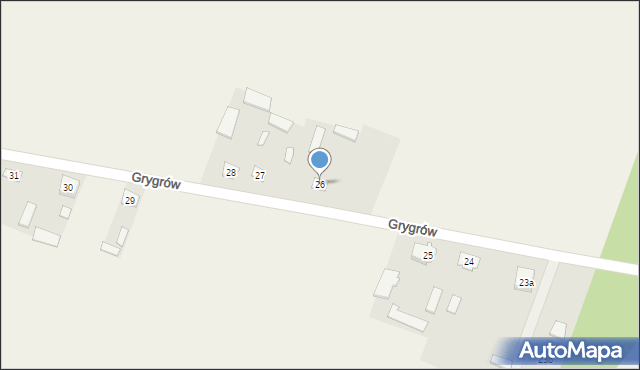 Grygrów, Grygrów, 26, mapa Grygrów