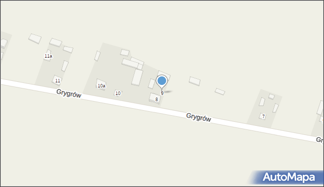 Grygrów, Grygrów, 9, mapa Grygrów