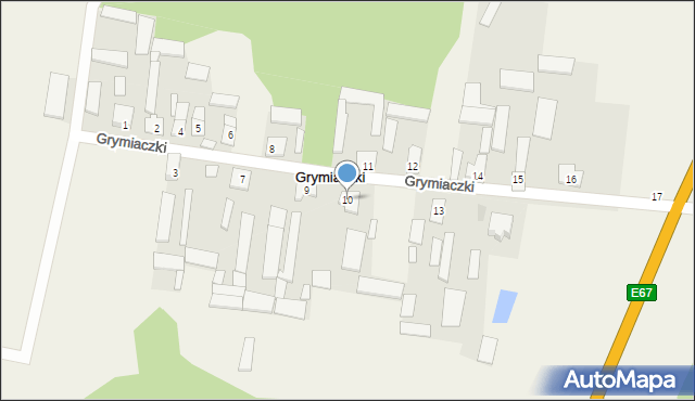 Grymiaczki, Grymiaczki, 10, mapa Grymiaczki