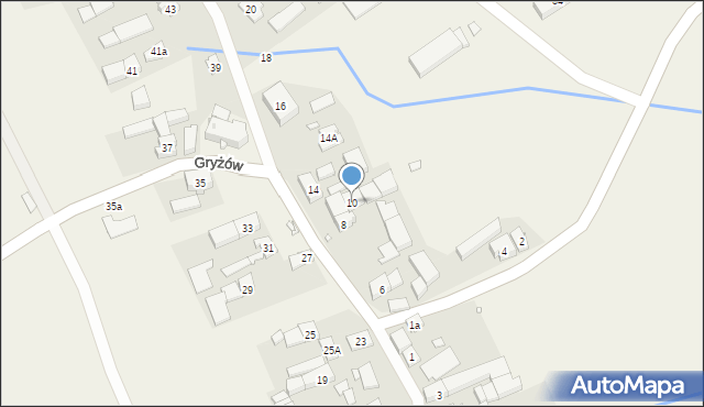 Gryżów, Gryżów, 10, mapa Gryżów