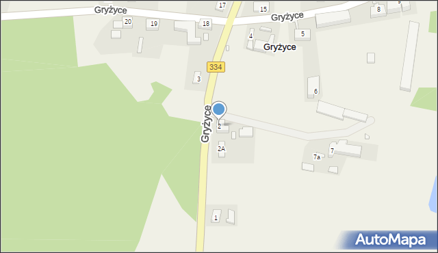 Gryżyce, Gryżyce, 2, mapa Gryżyce