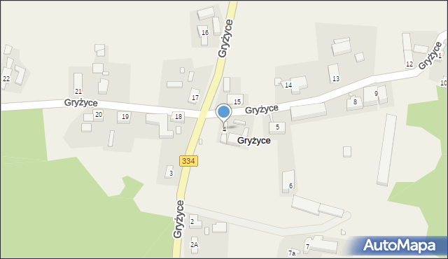 Gryżyce, Gryżyce, 4, mapa Gryżyce