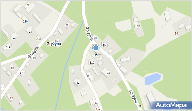 Gryżyna, Gryżyna, 35, mapa Gryżyna