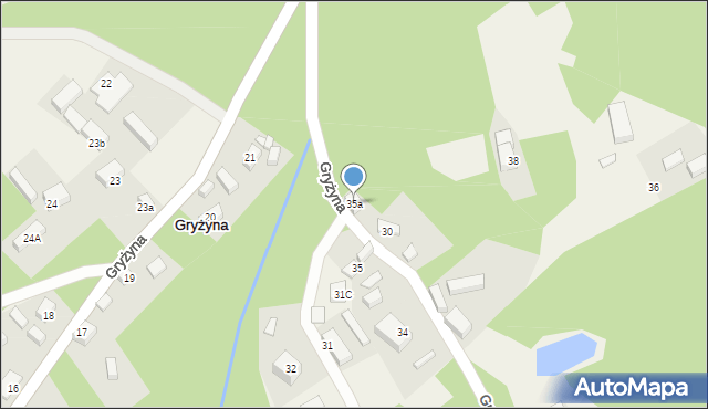 Gryżyna, Gryżyna, 35a, mapa Gryżyna