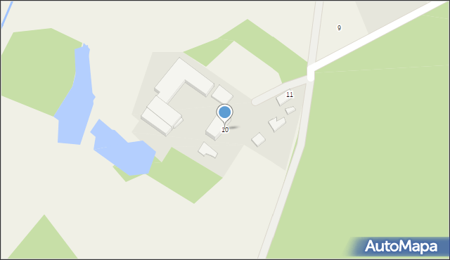 Gryżyno, Gryżyno, 10, mapa Gryżyno
