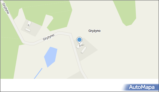 Gryżyno, Gryżyno, 4, mapa Gryżyno