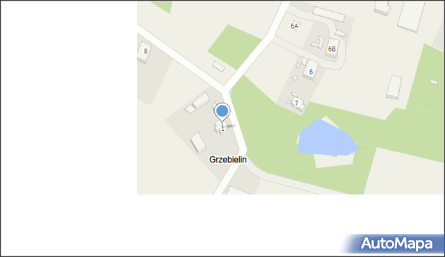 Grzebielin, Grzebielin, 1, mapa Grzebielin