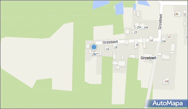 Grzebień, Grzebień, 19b, mapa Grzebień