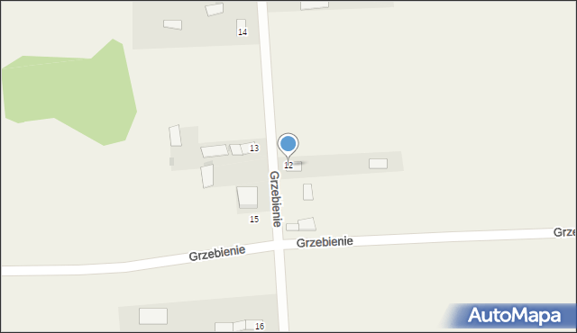 Grzebienie, Grzebienie, 12, mapa Grzebienie