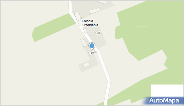 Grzebienie-Kolonia, Grzebienie-Kolonia, 19, mapa Grzebienie-Kolonia