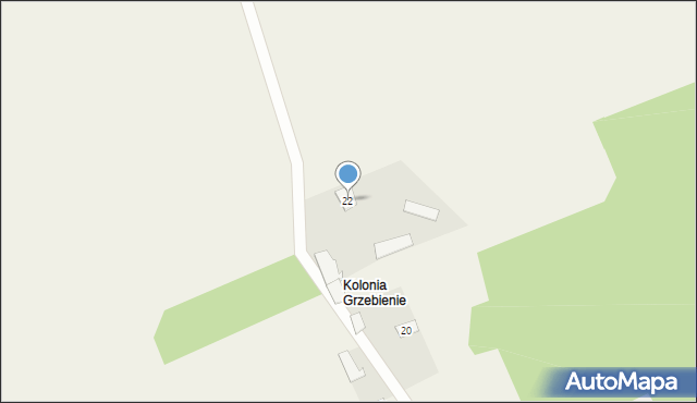 Grzebienie-Kolonia, Grzebienie-Kolonia, 22, mapa Grzebienie-Kolonia