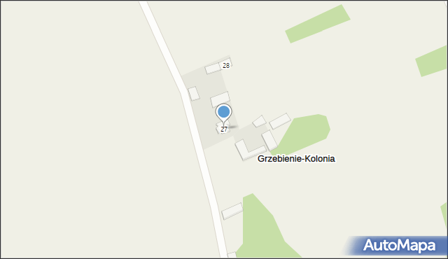 Grzebienie-Kolonia, Grzebienie-Kolonia, 27, mapa Grzebienie-Kolonia