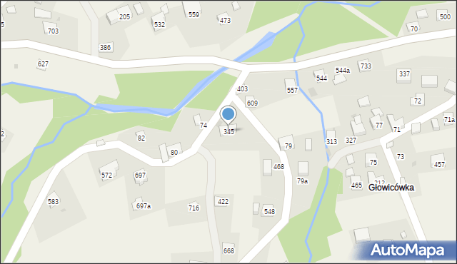 Grzechynia, Grzechynia, 345, mapa Grzechynia