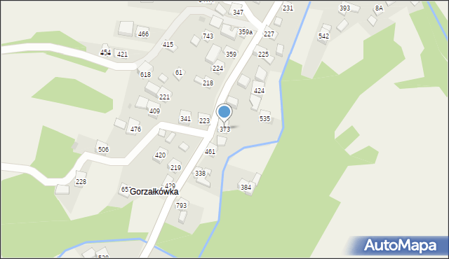 Grzechynia, Grzechynia, 373, mapa Grzechynia