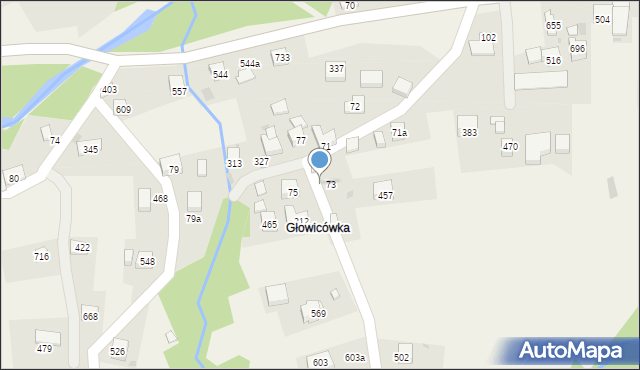 Grzechynia, Grzechynia, 73a, mapa Grzechynia