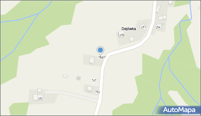 Grzechynia, Grzechynia, 754, mapa Grzechynia