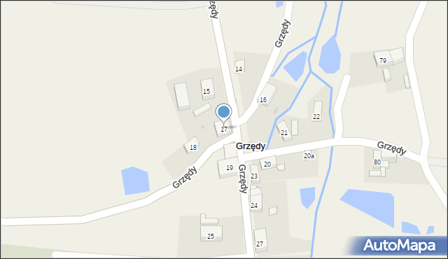 Grzędy, Grzędy, 17, mapa Grzędy