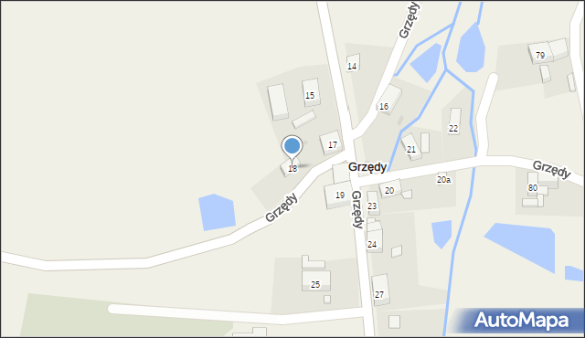 Grzędy, Grzędy, 18, mapa Grzędy