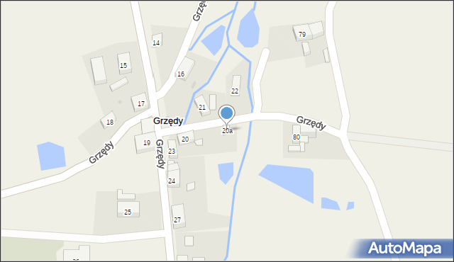 Grzędy, Grzędy, 20a, mapa Grzędy