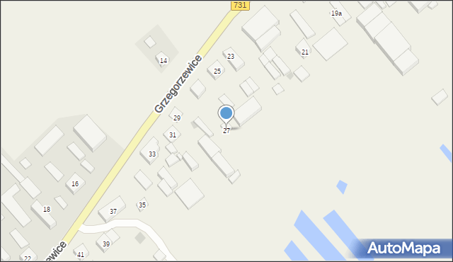 Grzegorzewice, Grzegorzewice, 27, mapa Grzegorzewice