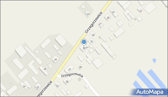 Grzegorzewice, Grzegorzewice, 33, mapa Grzegorzewice