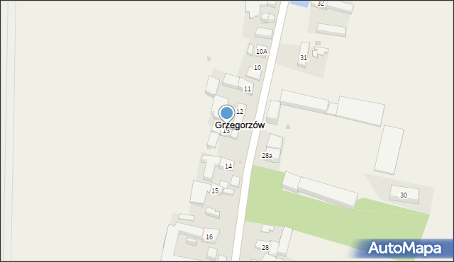 Grzegorzów, Grzegorzów, 13, mapa Grzegorzów