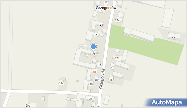 Grzegorzów, Grzegorzów, 16, mapa Grzegorzów