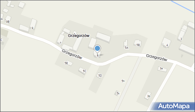 Grzegorzów, Grzegorzów, 5, mapa Grzegorzów