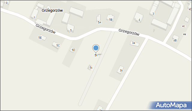 Grzegorzów, Grzegorzów, 5h, mapa Grzegorzów