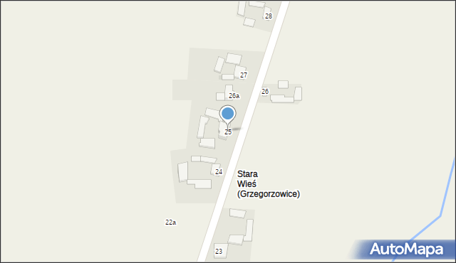 Grzegorzowice, Grzegorzowice, 25, mapa Grzegorzowice