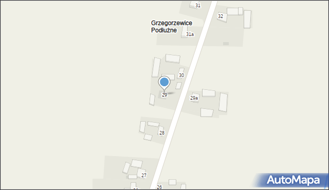 Grzegorzowice, Grzegorzowice, 29, mapa Grzegorzowice