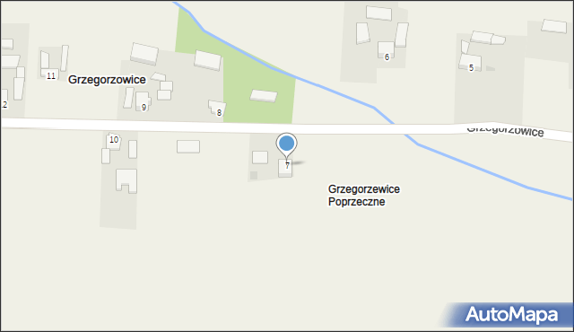 Grzegorzowice, Grzegorzowice, 7, mapa Grzegorzowice