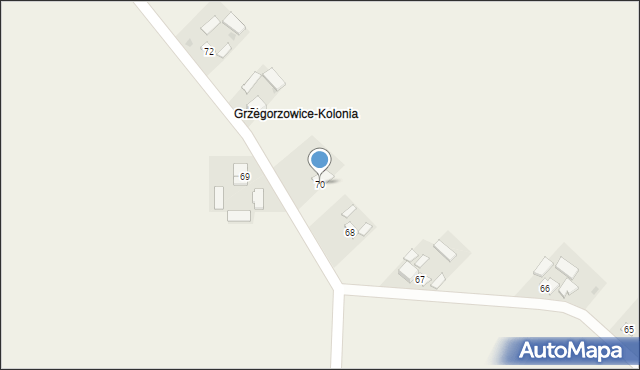 Grzegorzowice, Grzegorzowice, 70, mapa Grzegorzowice