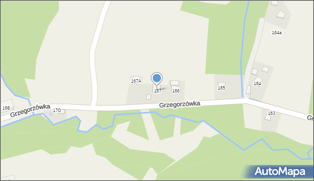 Grzegorzówka, Grzegorzówka, 167, mapa Grzegorzówka