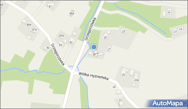 Grzegorzówka, Grzegorzówka, 18, mapa Grzegorzówka