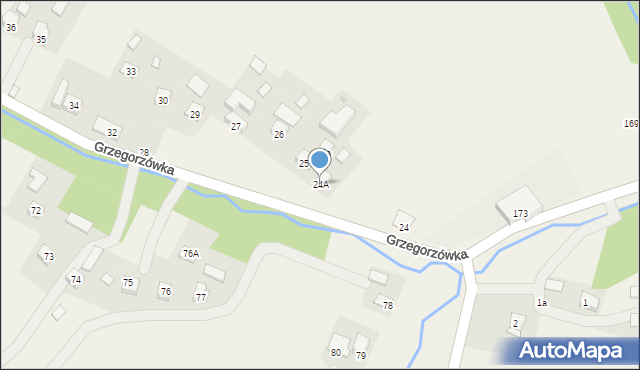 Grzegorzówka, Grzegorzówka, 24A, mapa Grzegorzówka