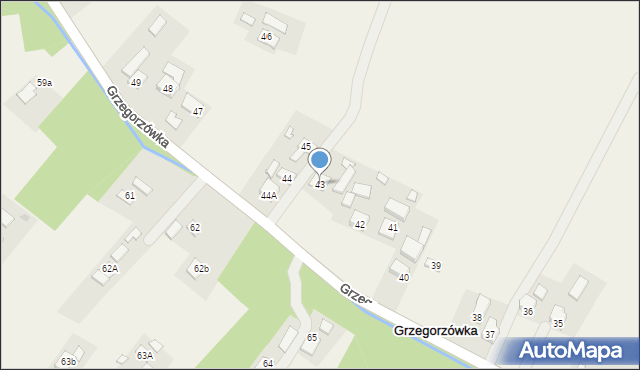 Grzegorzówka, Grzegorzówka, 43, mapa Grzegorzówka