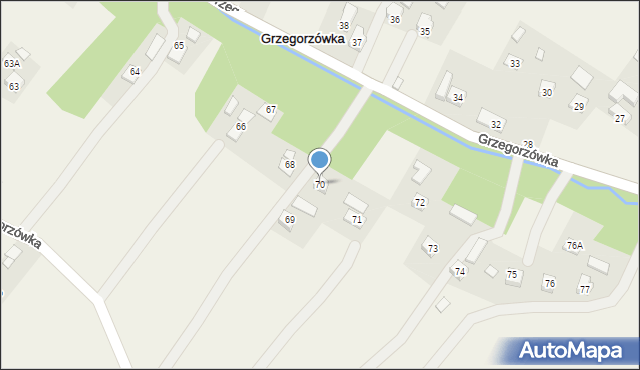 Grzegorzówka, Grzegorzówka, 70, mapa Grzegorzówka