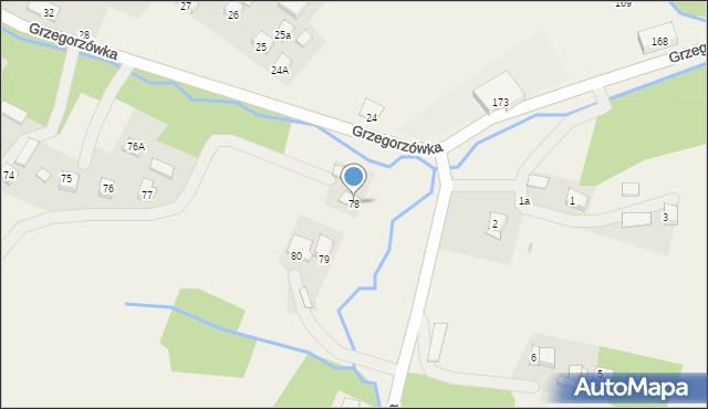 Grzegorzówka, Grzegorzówka, 78, mapa Grzegorzówka