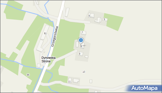 Grzegorzówka, Grzegorzówka, 8, mapa Grzegorzówka