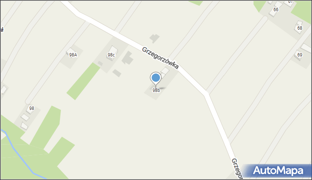 Grzegorzówka, Grzegorzówka, 98b, mapa Grzegorzówka